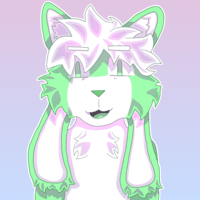 Digital art of a kittydog OC